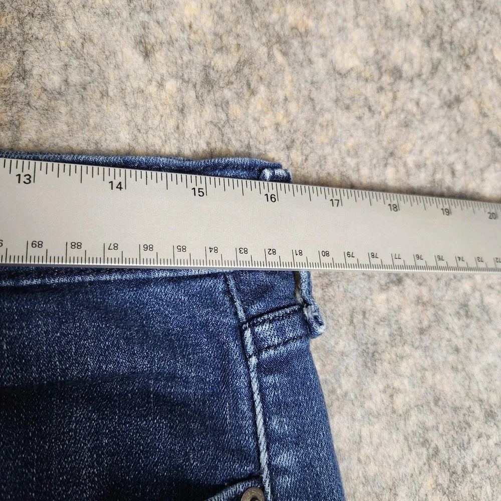 Levis 502 Slim Taper Jeans Men 32x32 Blue Dark Wash Denim Faded Whiskers Utility